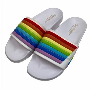 New Juicy Couture Wynnie Women's Rainbow Slide Sandals 9